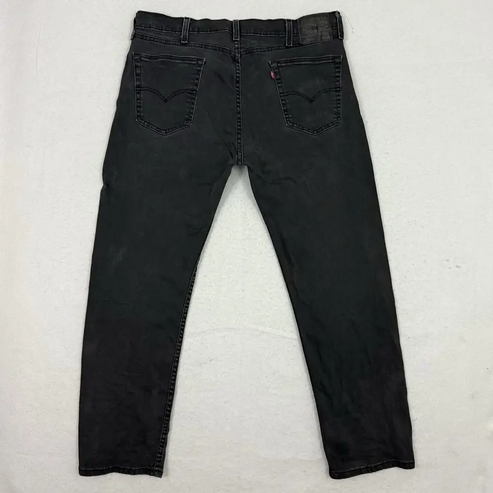 Levis 505 Jeans Mens Size 38X30 Black Regular Fit Straight Medium Wash Denim